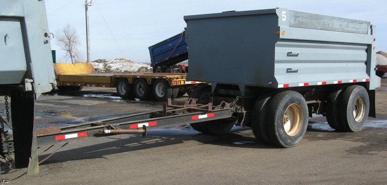 image for item 6797 1999 Neville Built 12' dump bed pup trailer