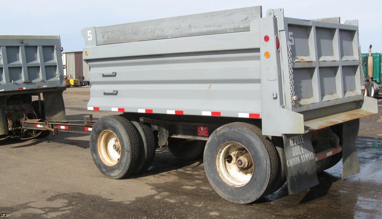 image for item 6797 1999 Neville Built 12' dump bed pup trailer