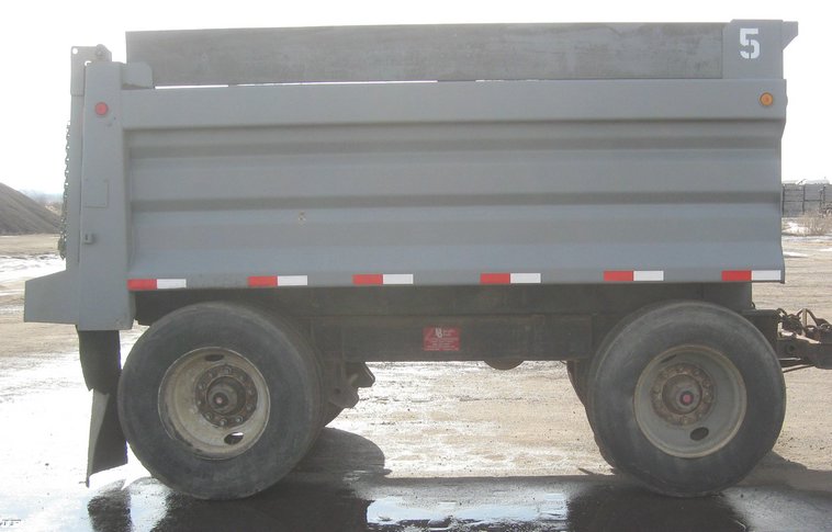 image for item 6797 1999 Neville Built 12' dump bed pup trailer