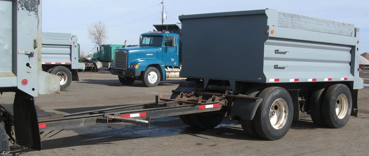 image for item 6799 1999 Neville Built 12' dump bed pup trailer