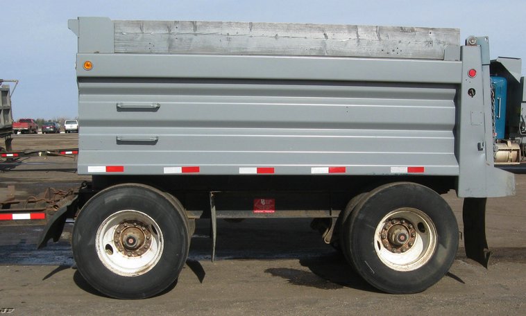 image for item 6799 1999 Neville Built 12' dump bed pup trailer