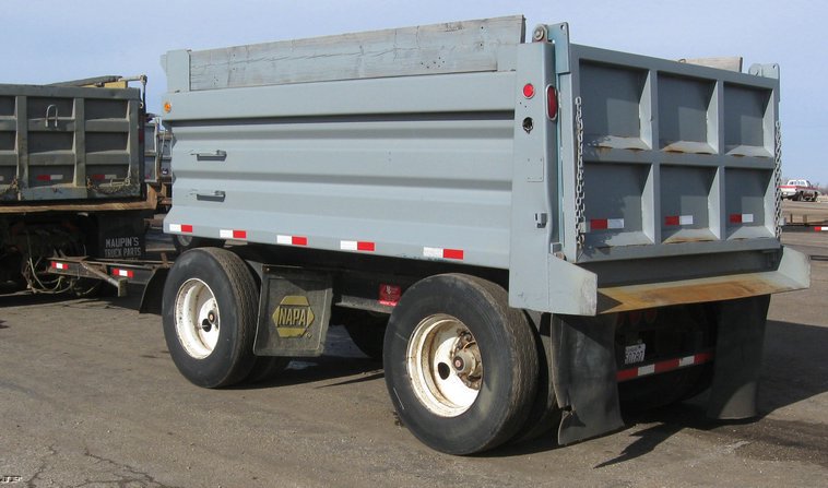 image for item 6799 1999 Neville Built 12' dump bed pup trailer