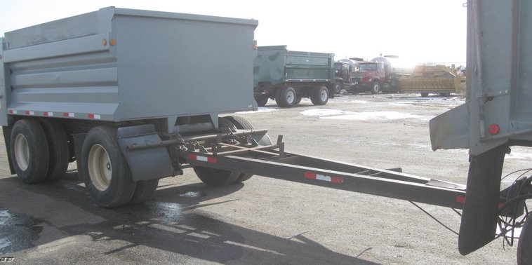 image for item 6799 1999 Neville Built 12' dump bed pup trailer