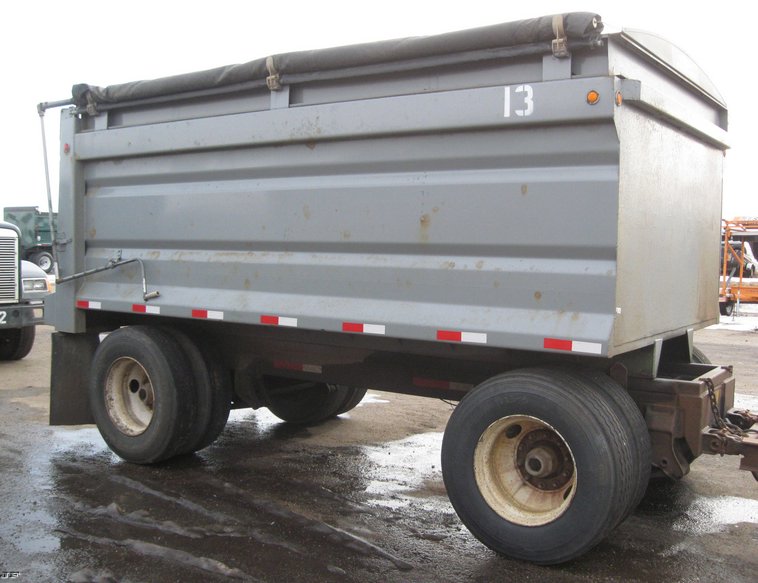 image for item 6801 2001 Trout Creek 15' dump bed pup trailer