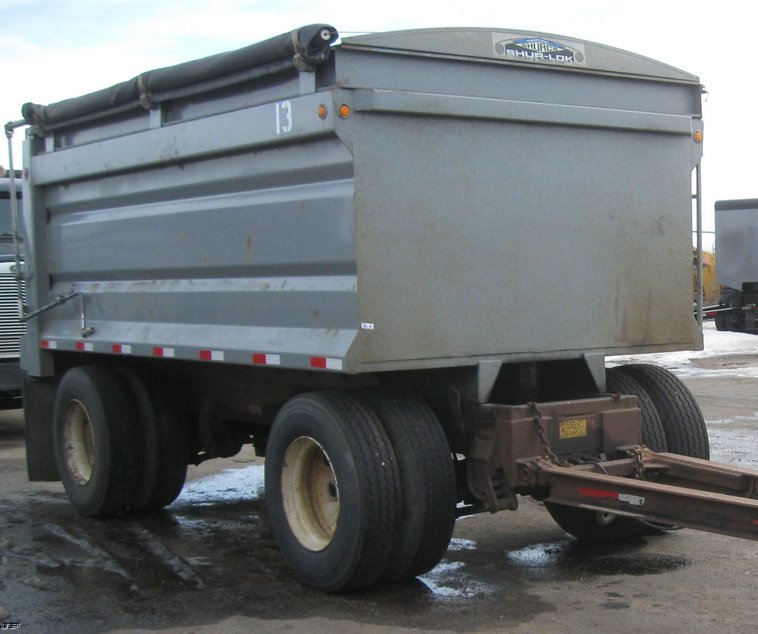 image for item 6801 2001 Trout Creek 15' dump bed pup trailer