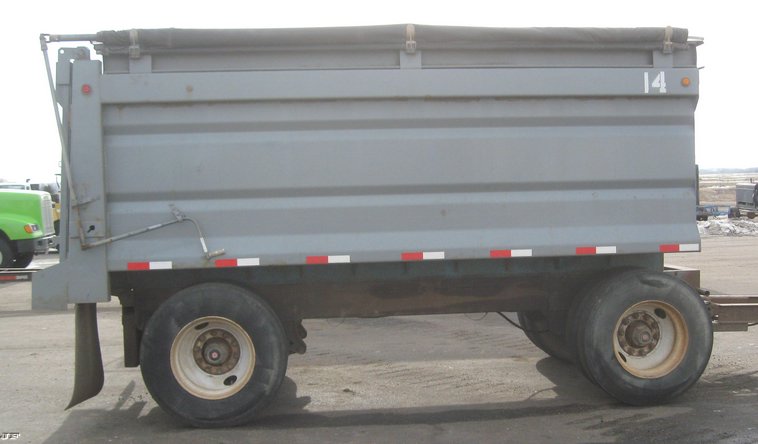 image for item 6802 2001 Trout Creek 15' dump bed pup trailer