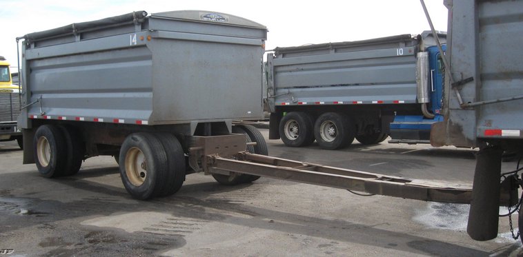 image for item 6802 2001 Trout Creek 15' dump bed pup trailer