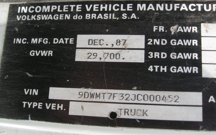 image for item 6803 1988 Kenworth flat bed truck