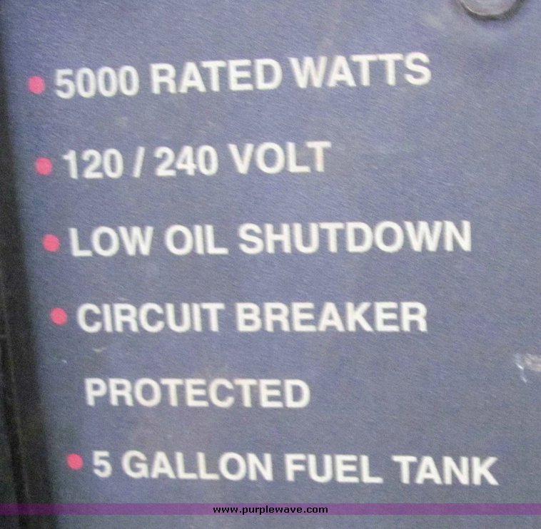 image for item 7040 Coleman Powermate 5000 Maxa ER Plus generator