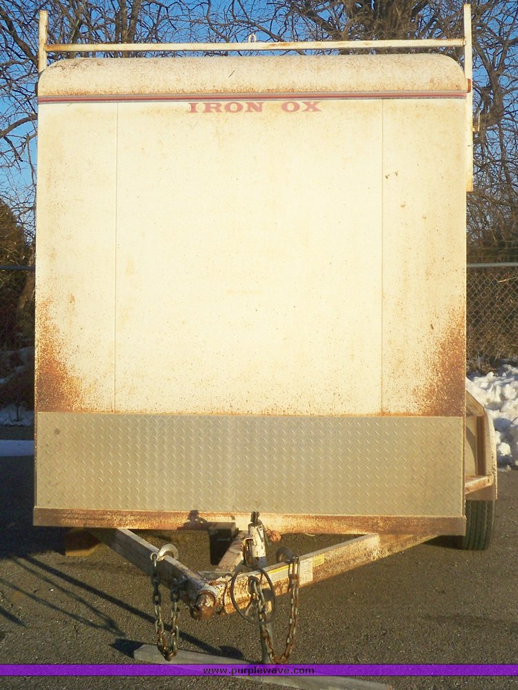 image for item 8080 1998 Iron Ox 14' tandem axle enclosed trailer