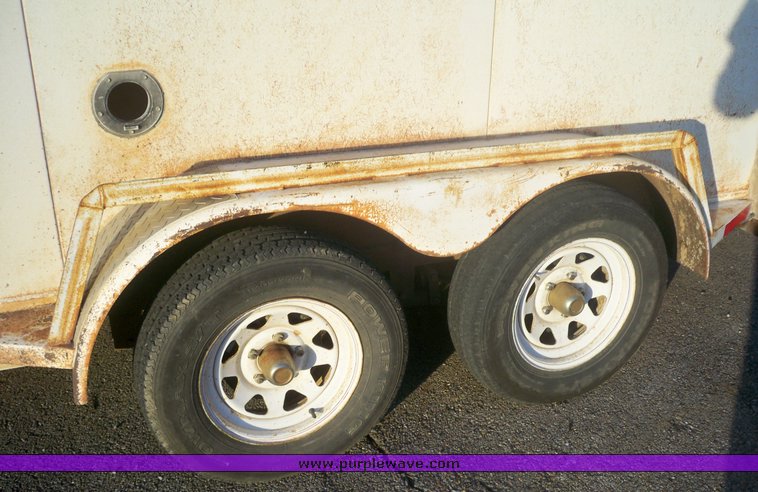 image for item 8080 1998 Iron Ox 14' tandem axle enclosed trailer