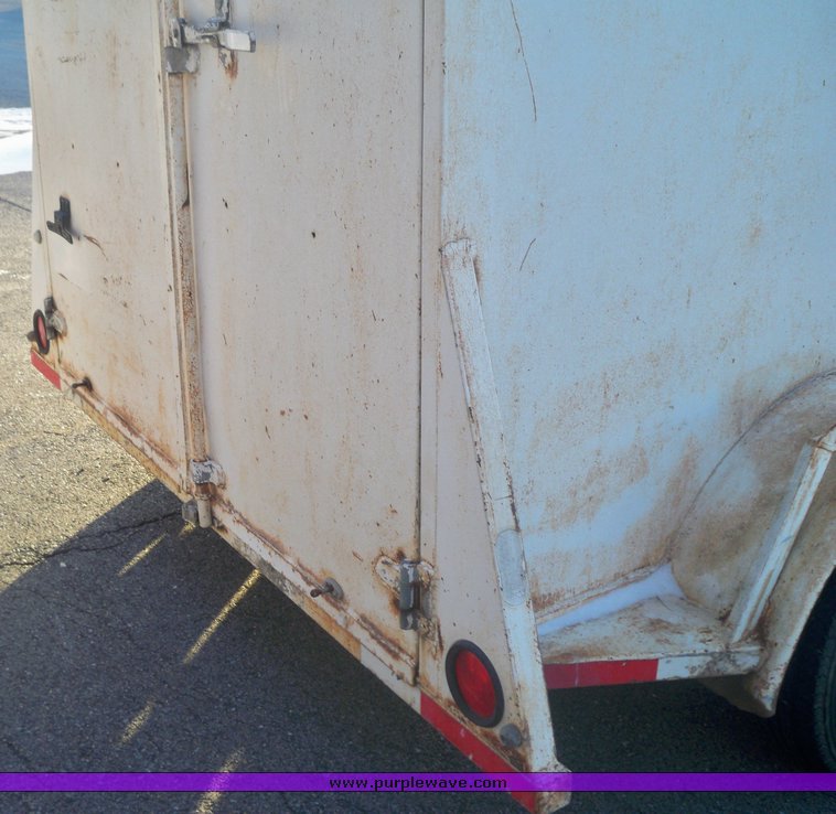 image for item 8080 1998 Iron Ox 14' tandem axle enclosed trailer