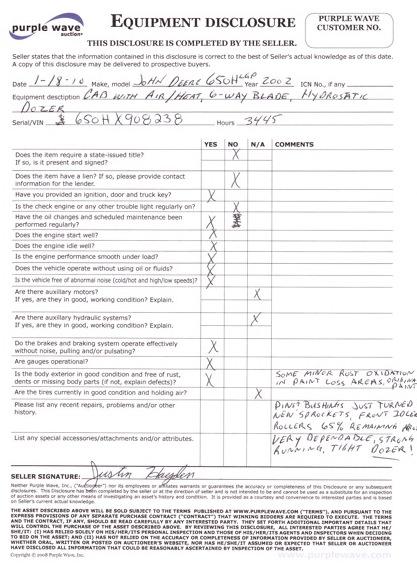 image for item 5140 2002 John Deere 650H  LGP dozer