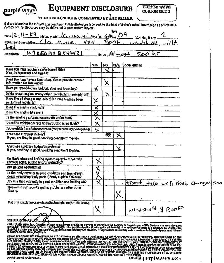 image for item 8064 2009 Kawasaki Mule 610