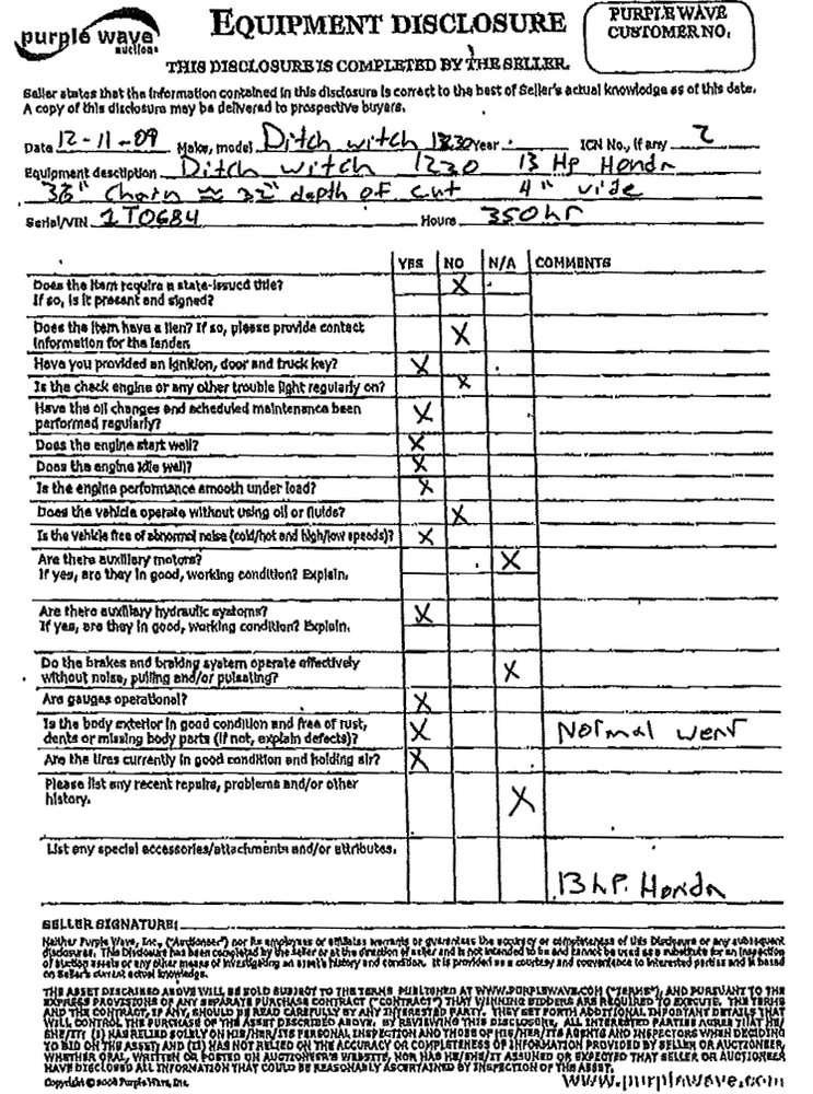 image for item 8067 2000 Ditch Witch 1230 trencher