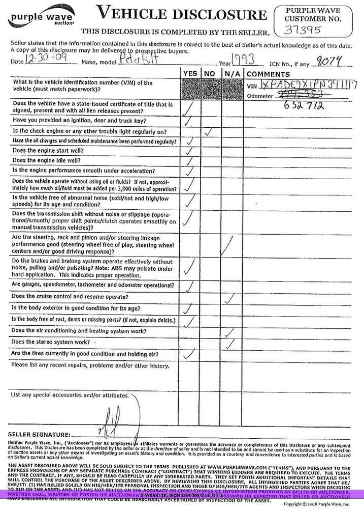 image for item 8074 1993 Peterbilt Conventional 357