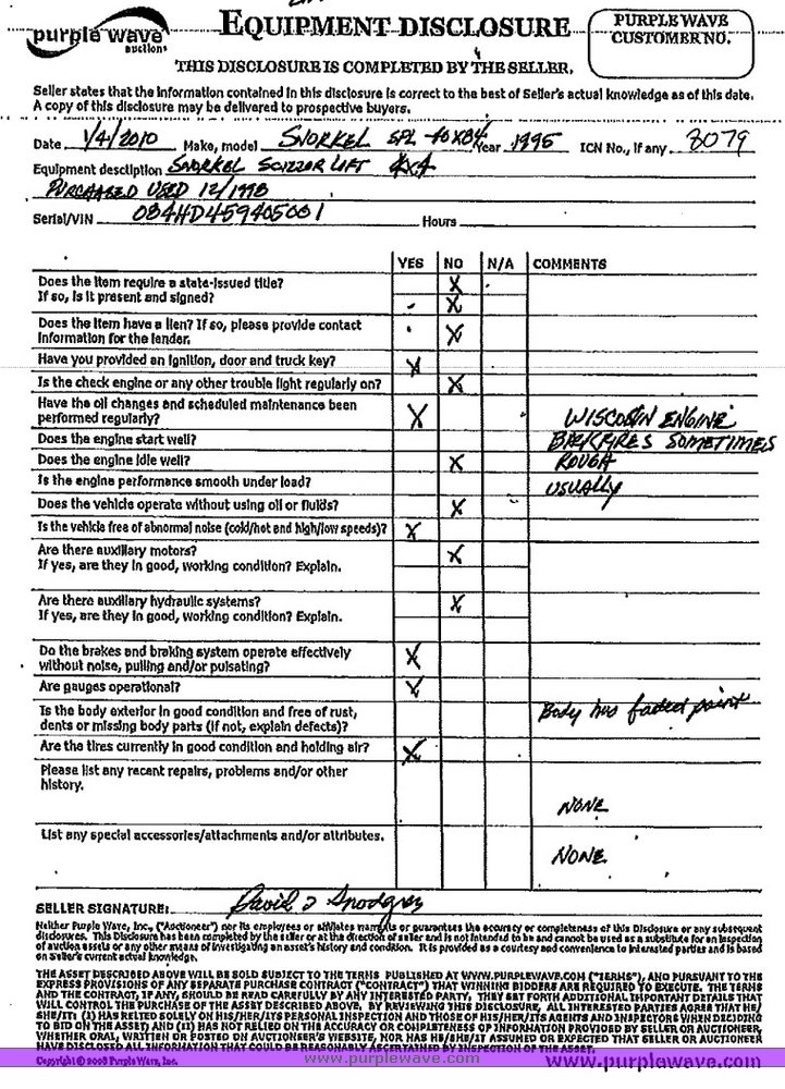 image for item 8079 Snorkel Economy 5000 all terrain scissor lift