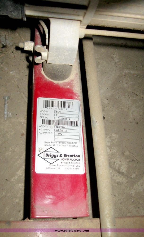 image for item 5188 Briggs & Stratton portable generator