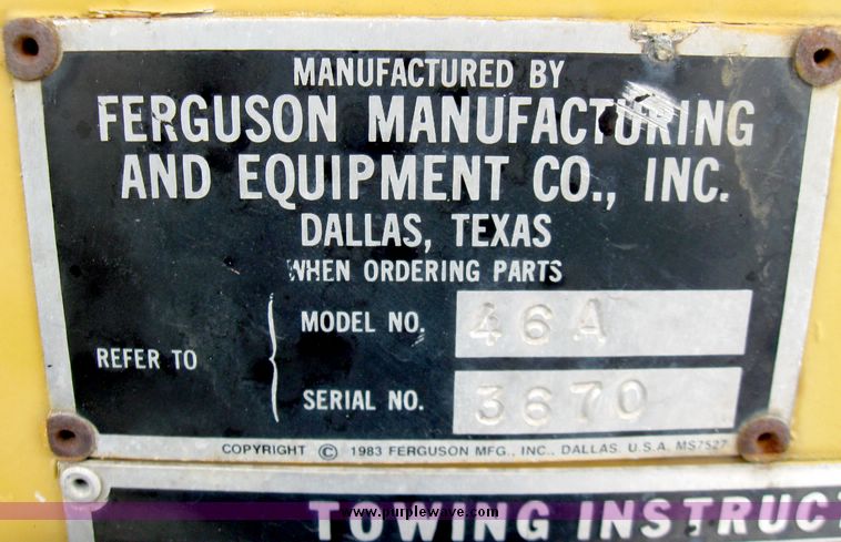 image for item 5198 Ferguson 46A roller