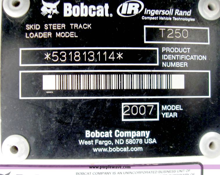 image for item 5228 2007 Bobcat T250 compact track loader