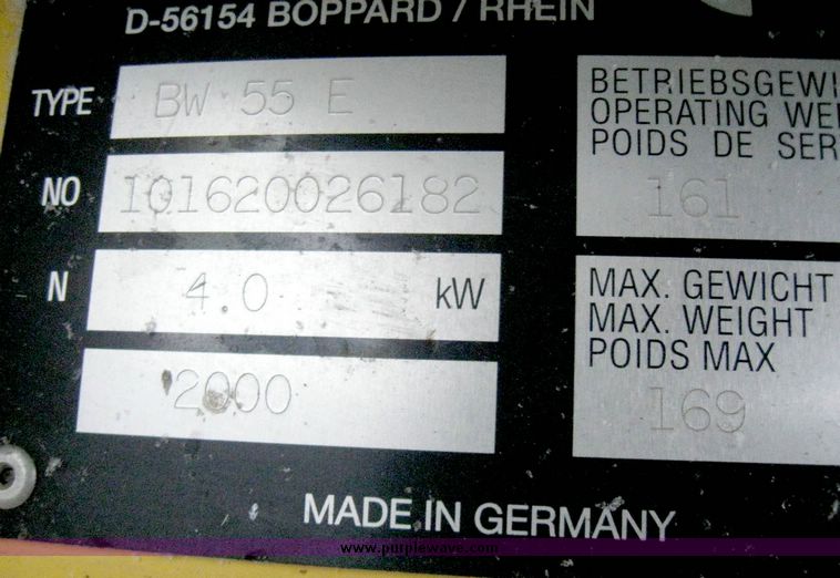 image for item 5229 2000 Bomag BW55E roller