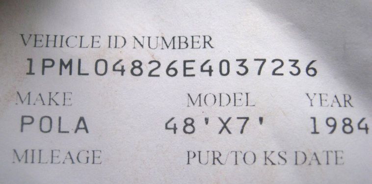 image for item 3783 1984 Polar American aluminum cattle pot trailer