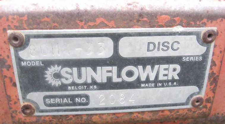 image for item 3800 Sunflower 33' double offset disc