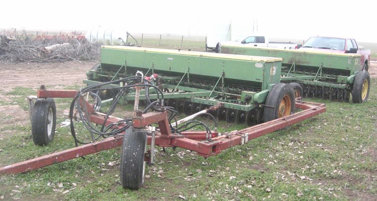 image for item 3801 (2) John Deere DF2080 double disc drills with Cullison tandem drill hitch