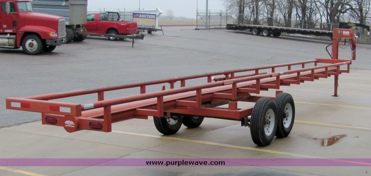 image for item 7035 Red Rhino 36' tandem axle round bale trailer