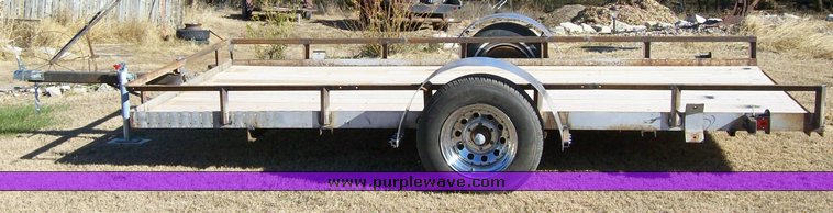 image for item 1103 Shop built single axle trailer