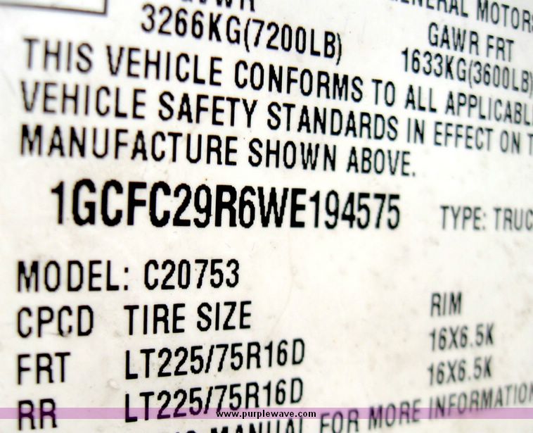 image for item 5253 1998 Chevrolet C2500 pickup