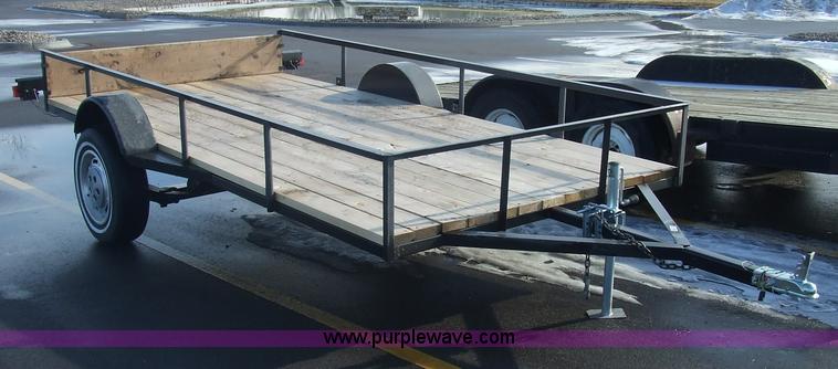 image for item 6622 Shop built single axle trailer