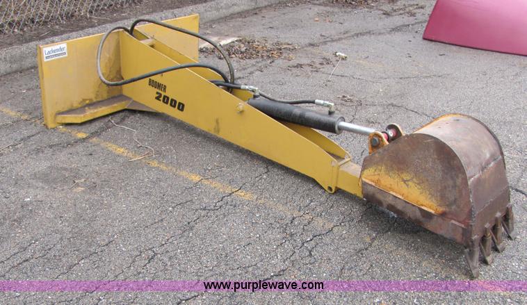 image for item 7051 Lackender Fabrications Boomer 2000 quick attach backhoe skid steer attachment