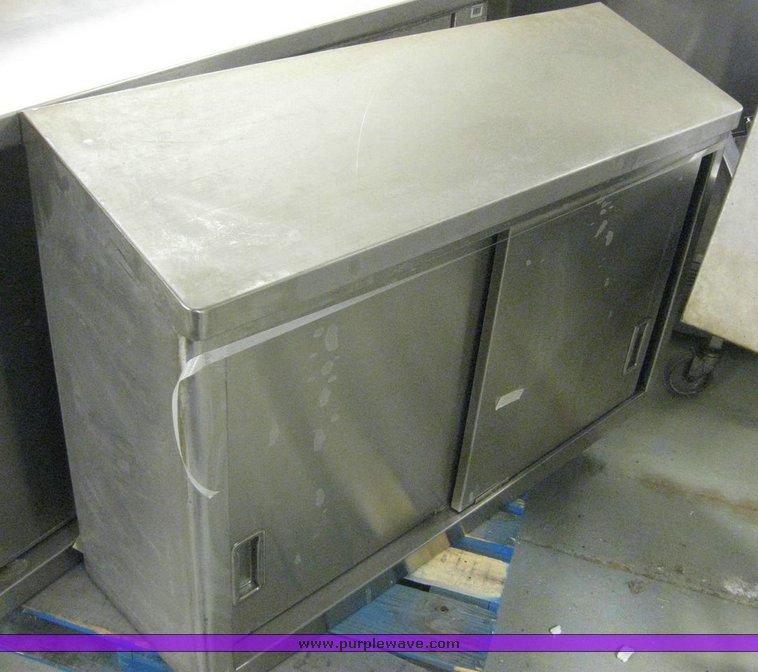 image for item 6853 (2) stainless steel cabinets