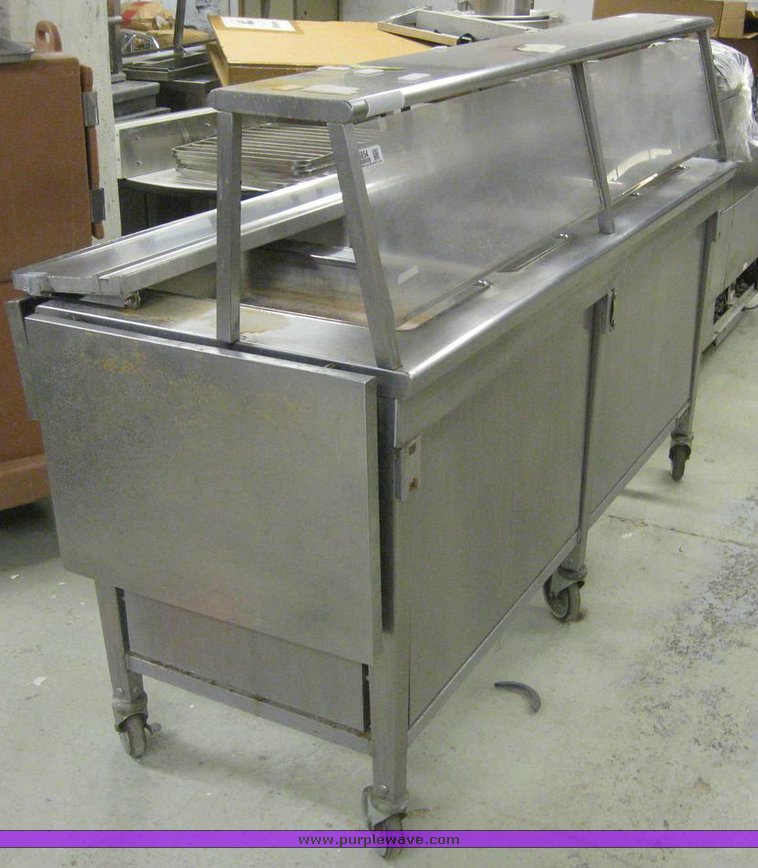image for item 6854 Stainless steel rolling steam table