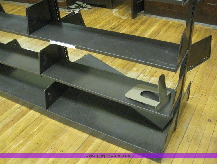 image for item 6871 Seven section double sided adjustable book shelf