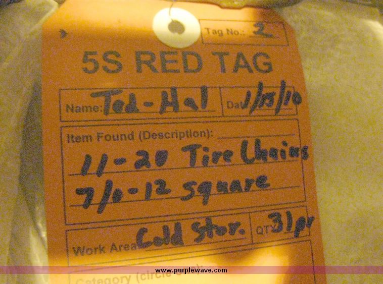 image for item 6881 (31) pairs of 11" x 20" tire chains