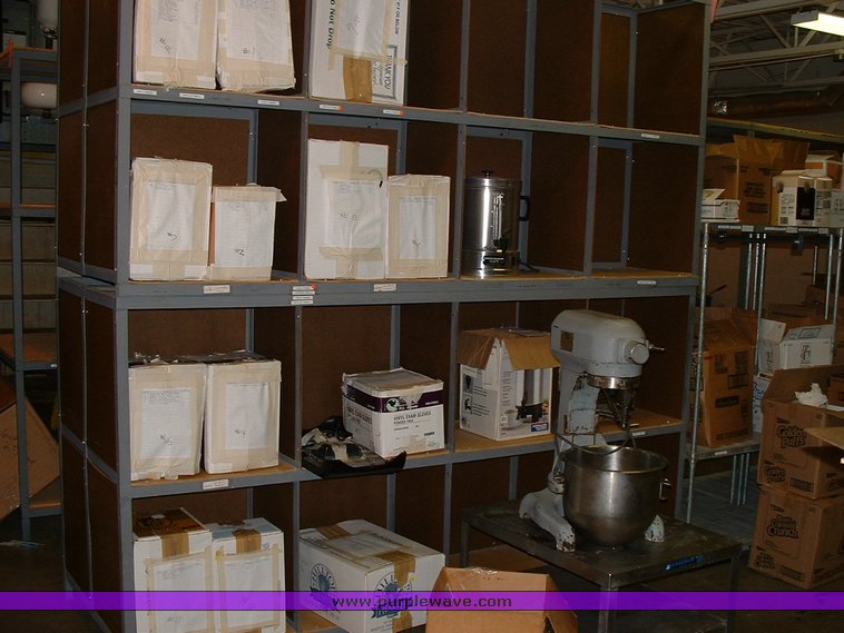 image for item 1004 Assorted kitchen equipment, dry cooking goods, and lamps