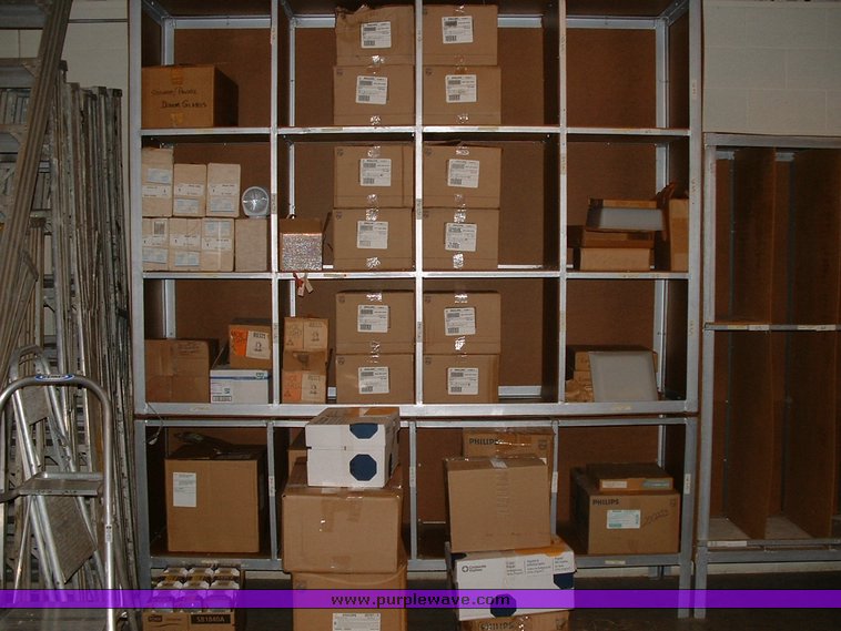 image for item 1004 Assorted kitchen equipment, dry cooking goods, and lamps