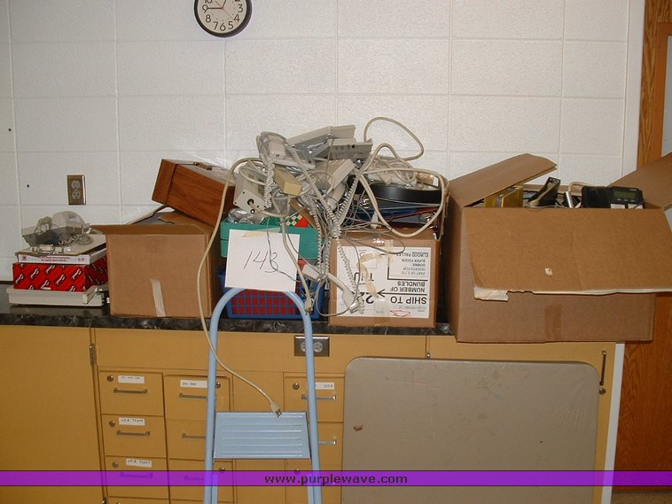 image for item 1010 Large assortment of office supplies and furniture