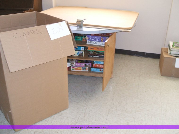 image for item 1012 Large assortment of furniture, office supplies, appliances, electronics, and household items