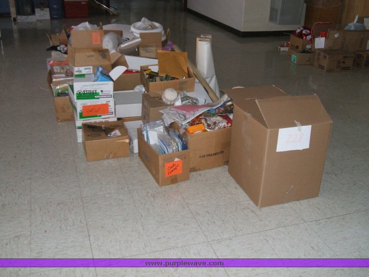 image for item 1012 Large assortment of furniture, office supplies, appliances, electronics, and household items