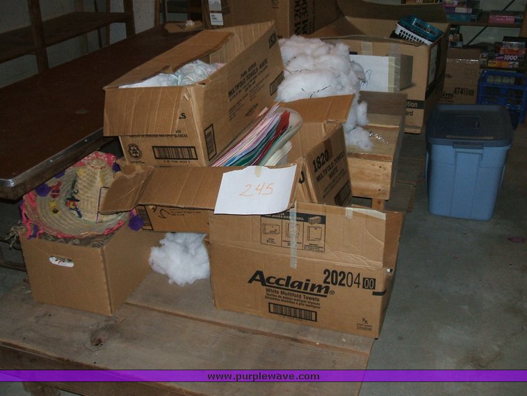 image for item 1012 Large assortment of furniture, office supplies, appliances, electronics, and household items