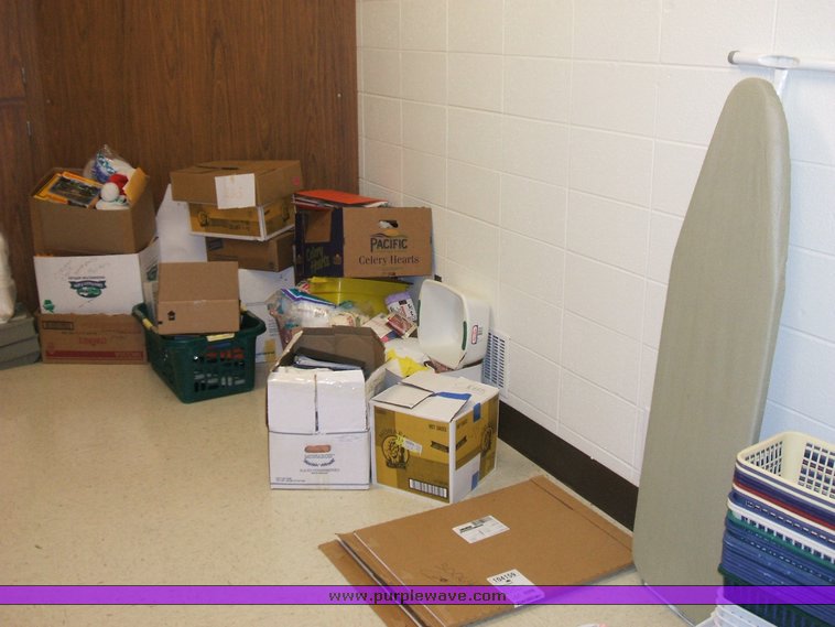 image for item 1012 Large assortment of furniture, office supplies, appliances, electronics, and household items