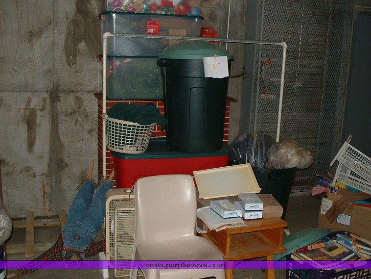 image for item 1012 Large assortment of furniture, office supplies, appliances, electronics, and household items