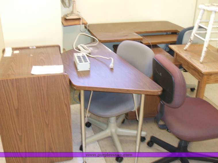 image for item 1012 Large assortment of furniture, office supplies, appliances, electronics, and household items