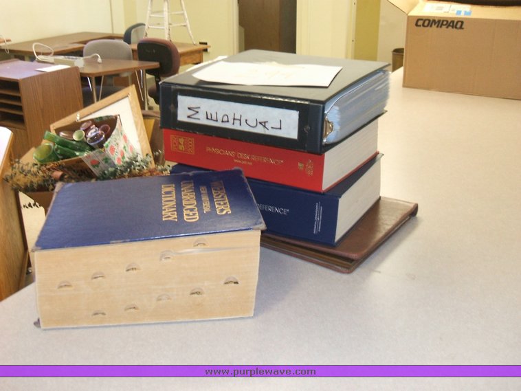 image for item 1012 Large assortment of furniture, office supplies, appliances, electronics, and household items