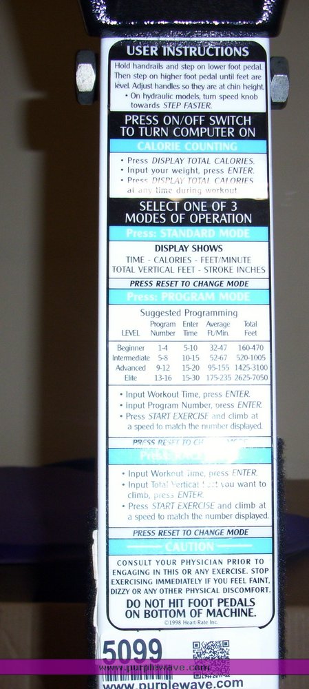 image for item 3364 Versa Climber LX stair machine