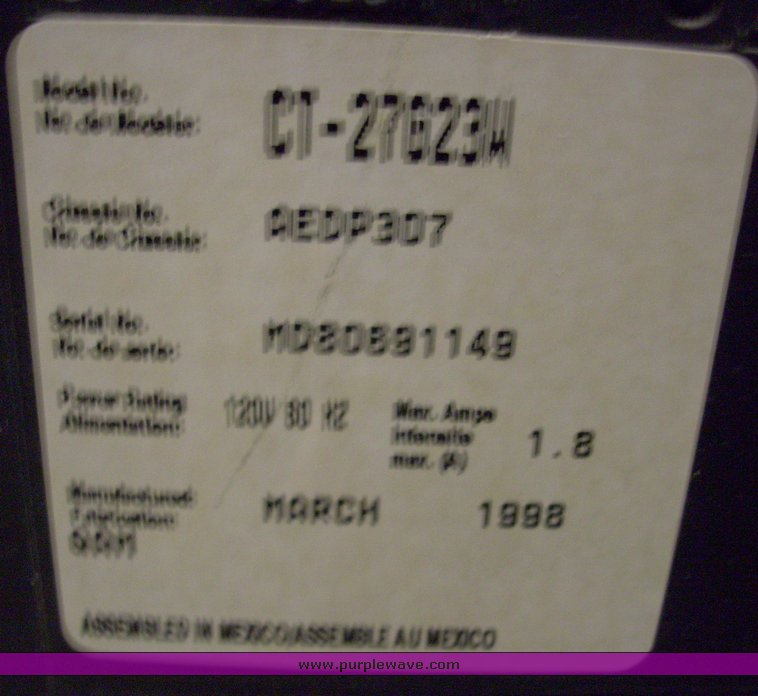 image for item 5096 Panasonic 27" television