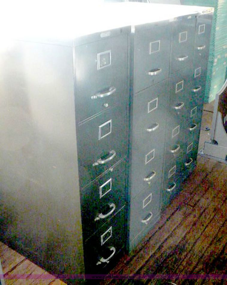 image for item 5101 (4) four drawer filing cabinets